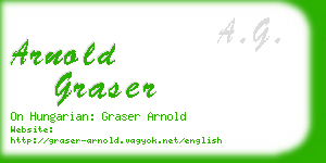 arnold graser business card